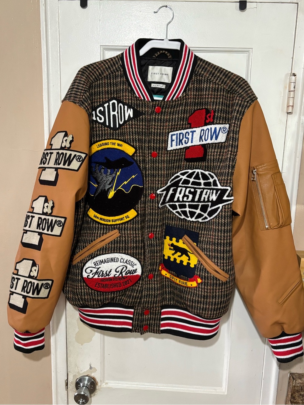 FIRST ROW VARSITY BOMBER JACKET MENS.
